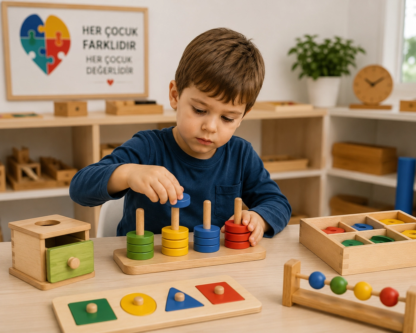 Otizmli Çocuklar İçin En Faydalı Montessori Materyalleri 