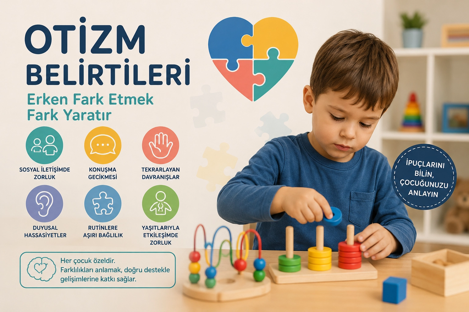 OTİZM BELİRTİLERİ: AİLE OLARAK DİKKAT ETMENİZ GEREN İLK İŞARETLER