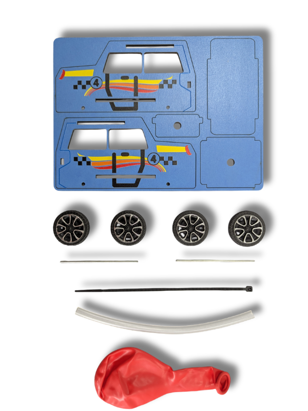 Balonlu Araba - Kendin Yap Stem Bilim ve Deney Seti - DIY Montessori Eğitim - Maker Set