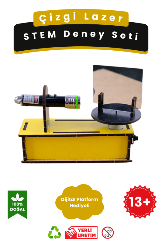 Çizgi Lazer - Kendin Yap Stem Bilim ve Deney Seti - DIY Montessori Eğitim - Maker Set
