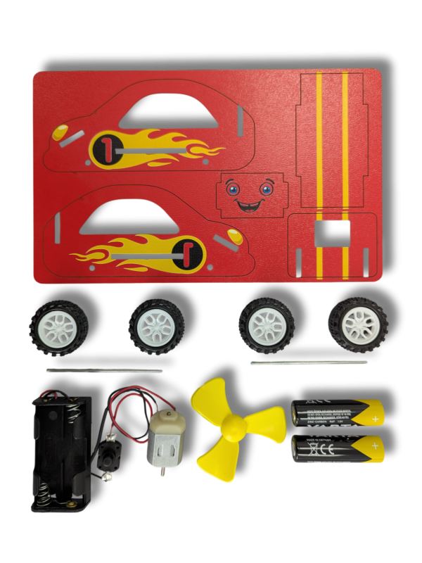 Pervaneli araba - Kendin Yap Stem Bilim ve Deney Seti - DIY Montessori Eğitim - Maker Set