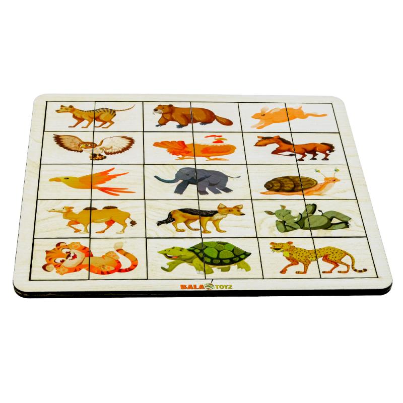 Kodlamaya Giriş Hayvanlar Eşleştirme Puzzle