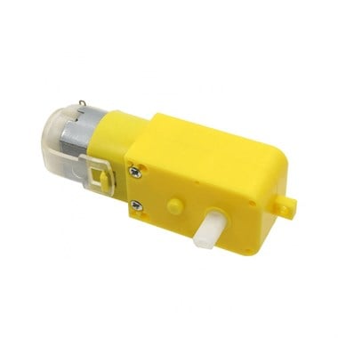 Redüktörlü Plastik Motor - 250 Rpm 6V - Sarı Motor