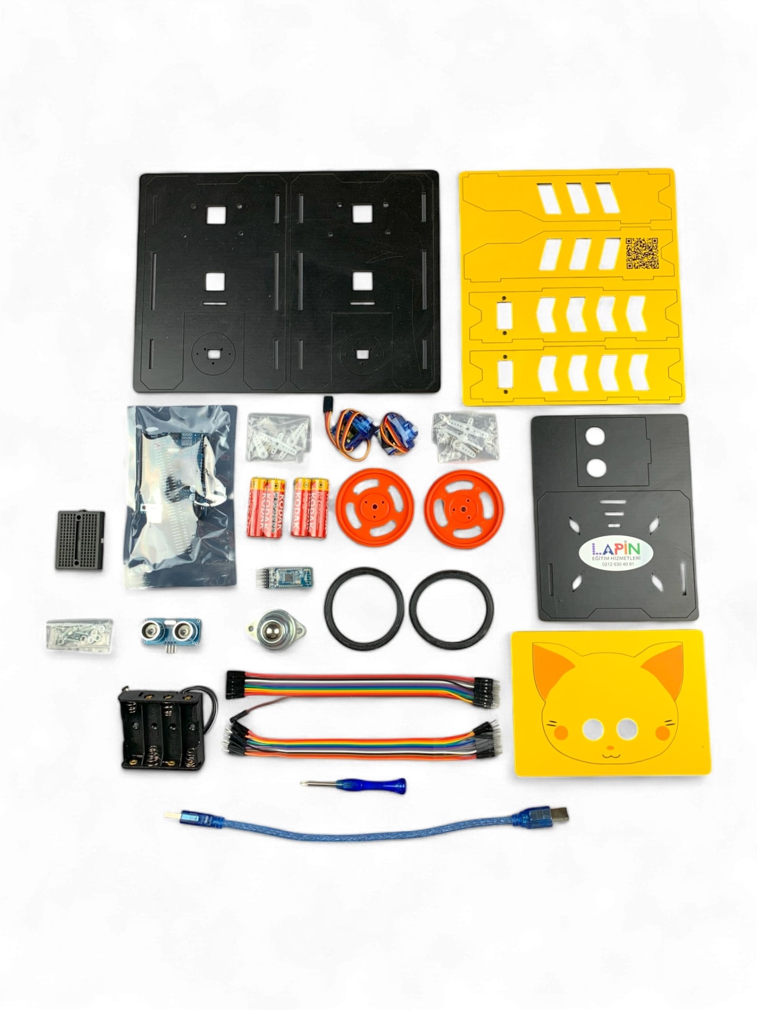 Lapincar Özel Tasarım Ahşap STEM Arabası Bluetooth Destekli DIY Kendin Yap