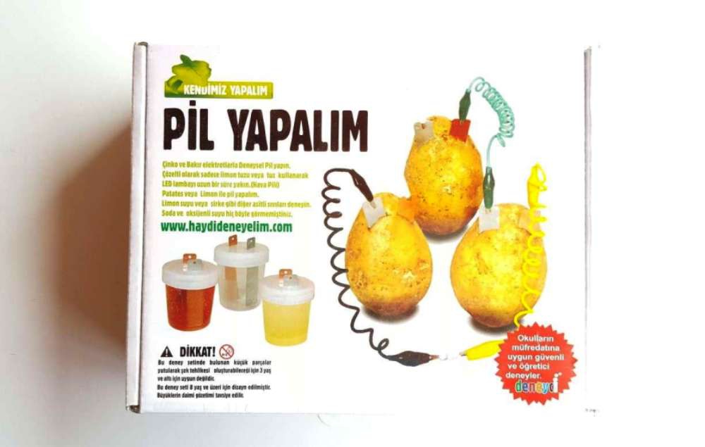 Patatesten Pil Yapma Deney Seti