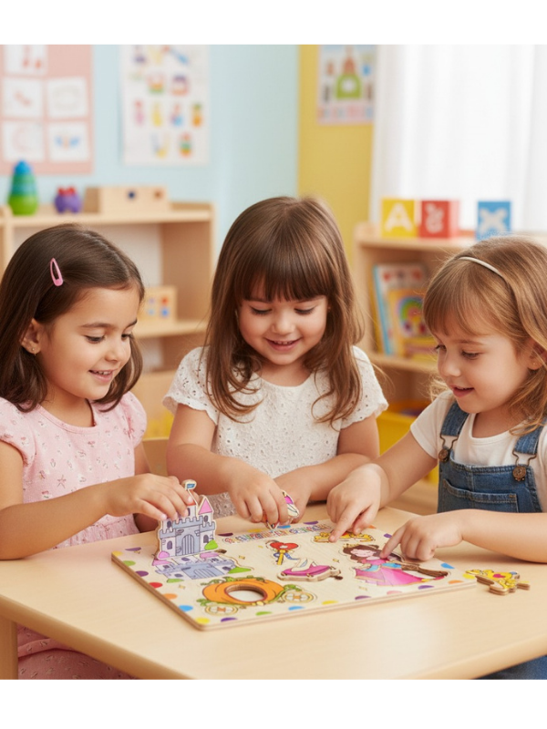 Sevdiğim Masallar Ahşap Eğitici Puzzle Oyuncak