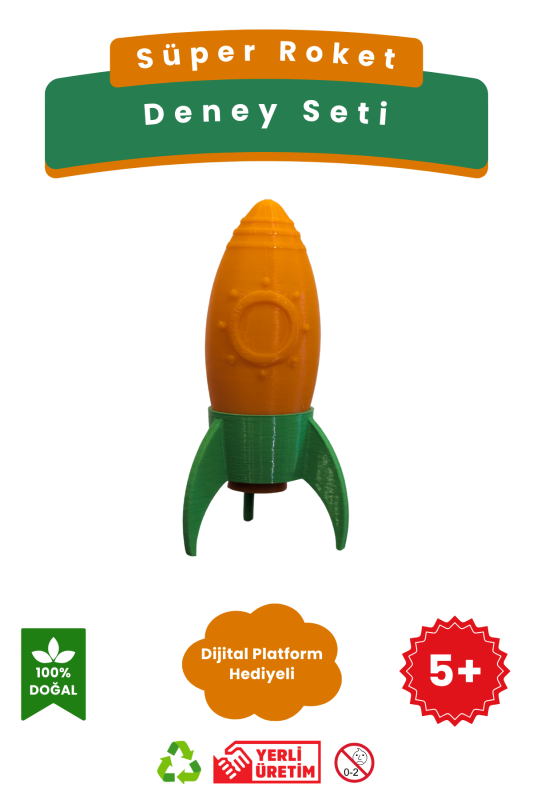 Üçlü Süper Bilim Deney Seti -  Kendin Yap Stem Bilim ve Deney Seti - DIY Montessori Eğitim - Maker Set