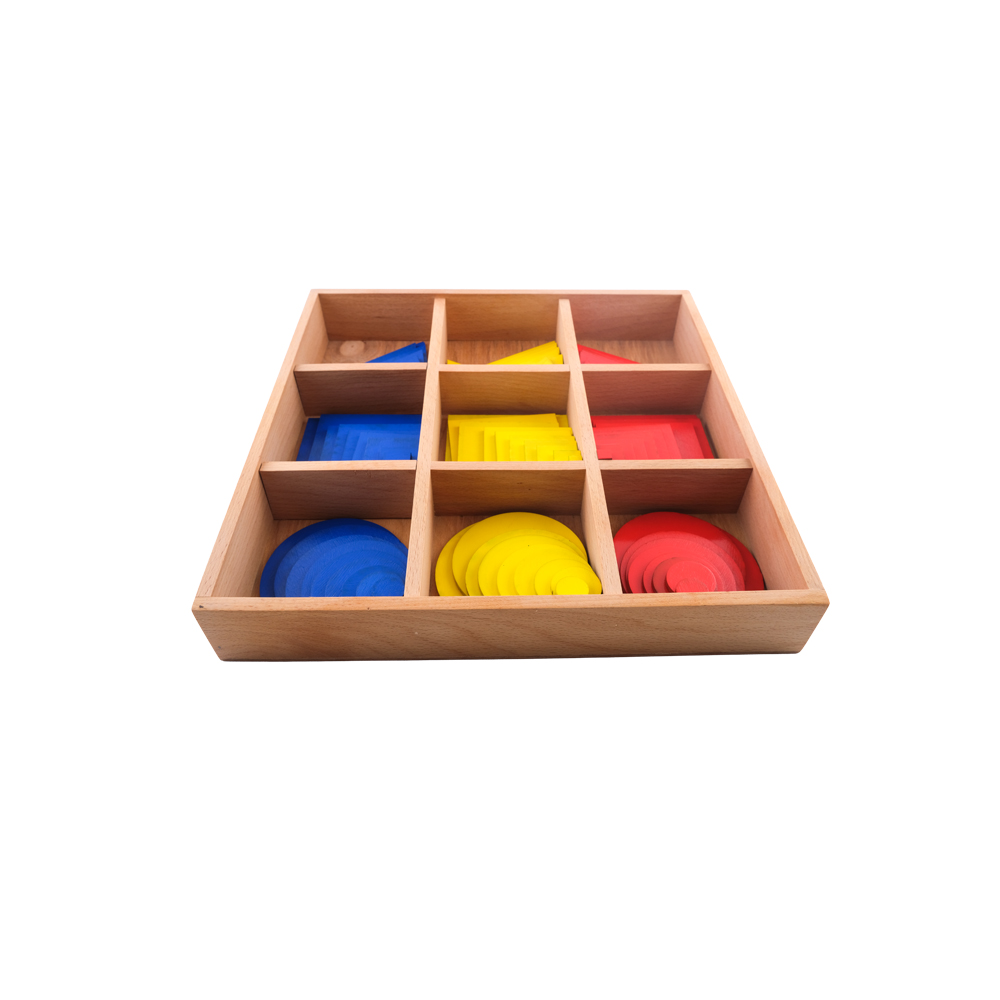 Montessori Kareler Daireler ve Üçgenler Seti