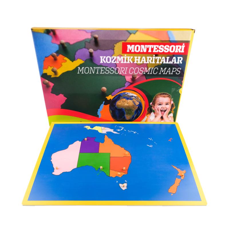 Montessori Avustralya Kıtası Harita Puzzle