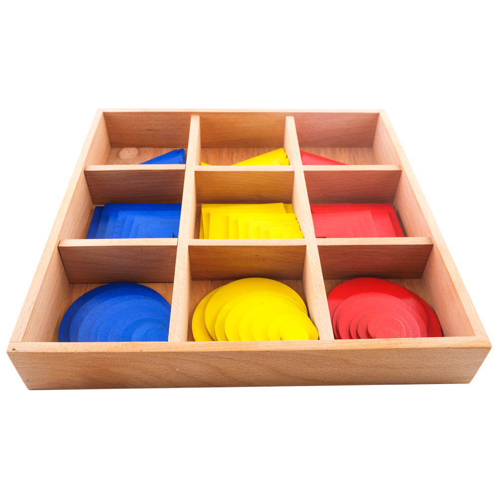 Montessori Kareler Daireler ve Üçgenler Seti