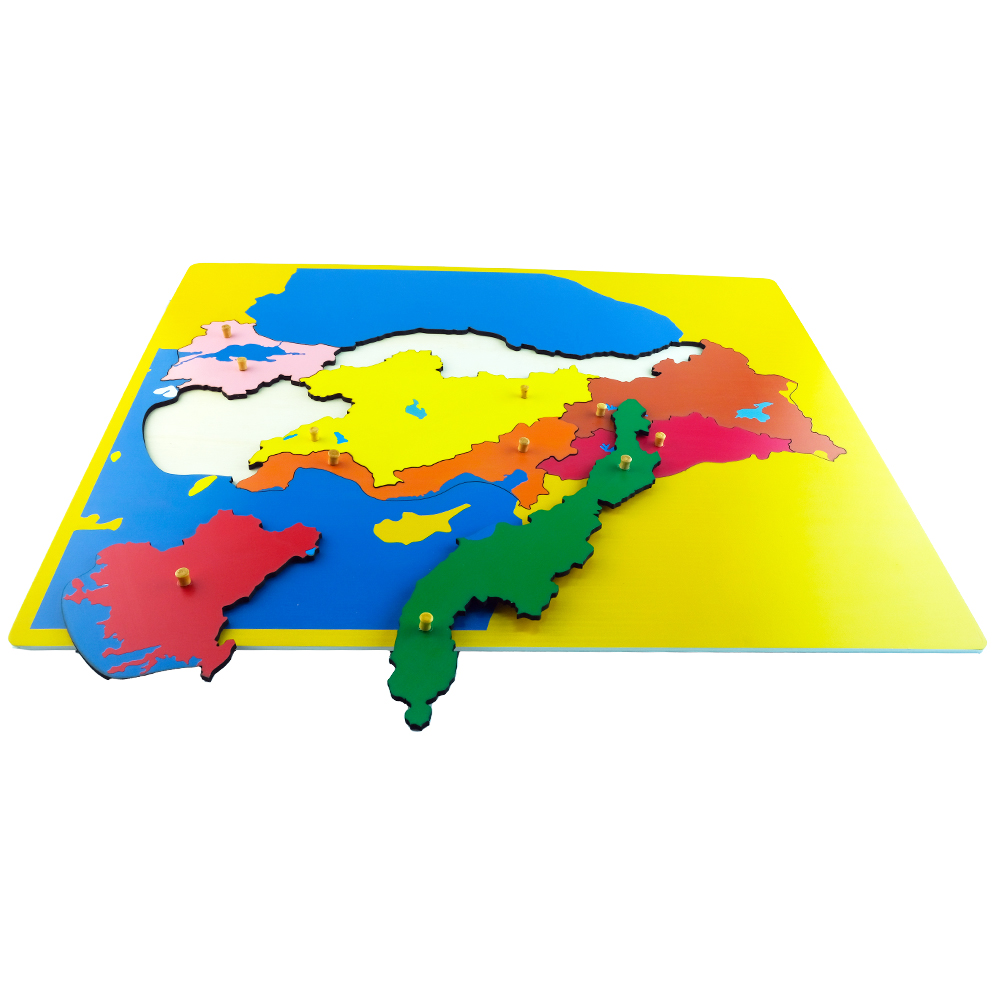 Montessori Türkiye Bölgeler Haritası Puzzle