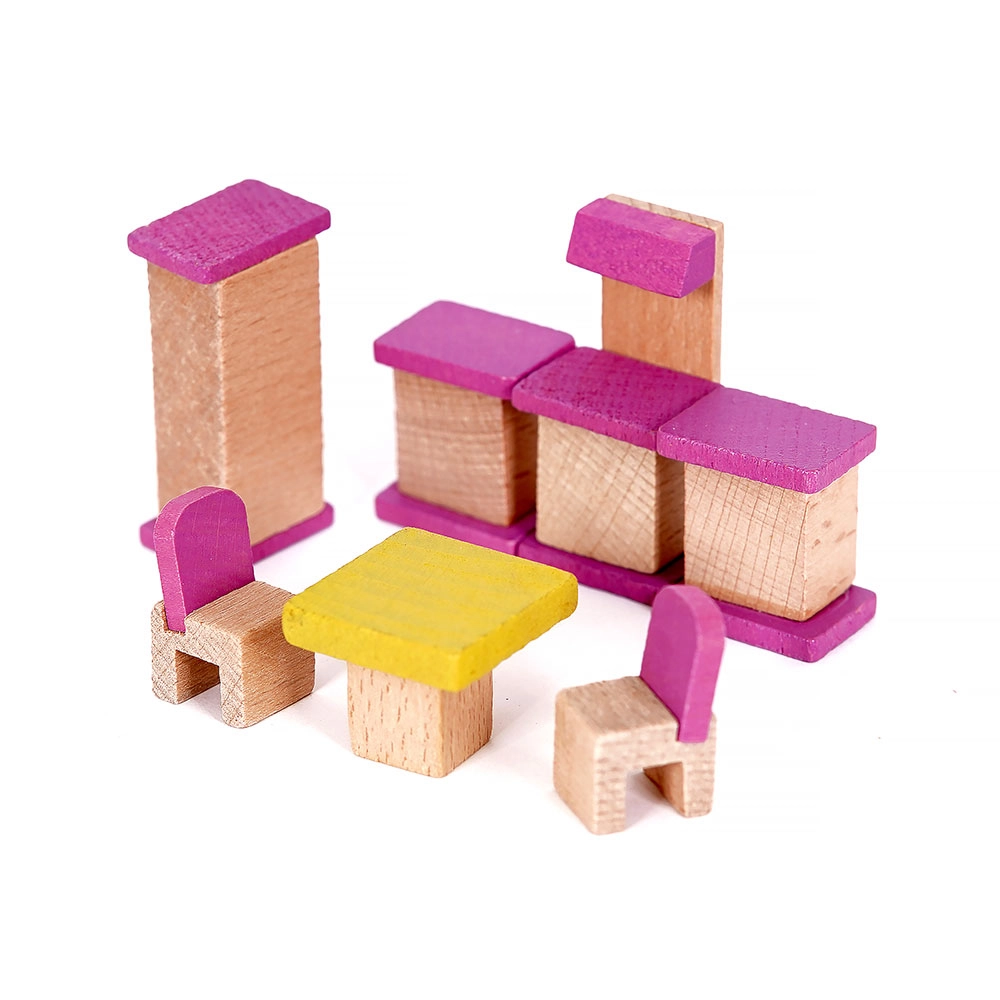 Ahşap - Mini Minyatür Mutfak Seti