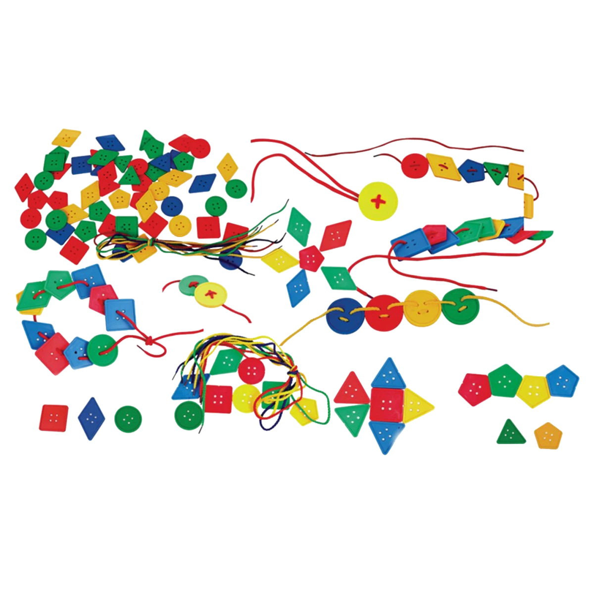 İpli Geometrik Düğmeler 96 Parça