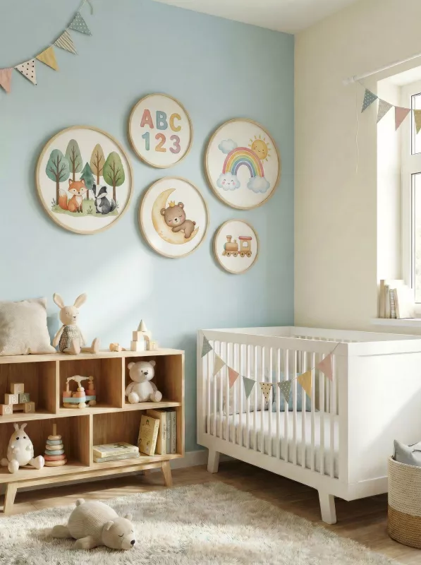 Balatoyz – Minikler – Ahşap Çerçeveli Dekoratif Bebek / Çocuk Odası Duvar Tablosu﻿﻿