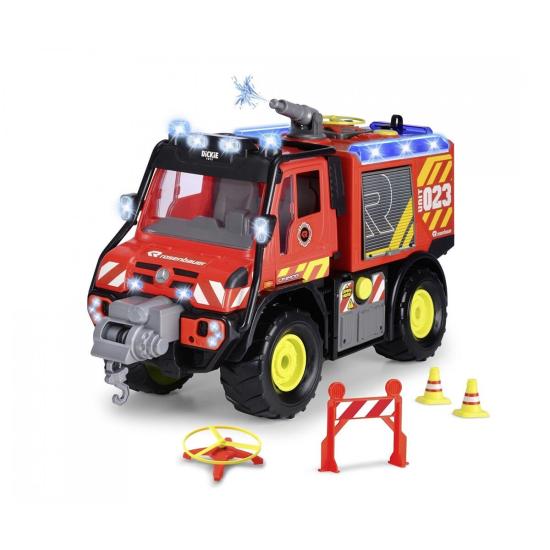203719033 Dickie Unimog U530 Fire Rescue  freewheel light sound interior batte