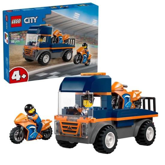 60491 Lego City Motosiklet Taşıyıcı 88 parça +4 yaş
