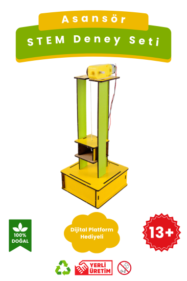 Asansör - Kendin Yap Stem Bilim ve Deney Seti - DIY Montessori Eğitim - Maker Set