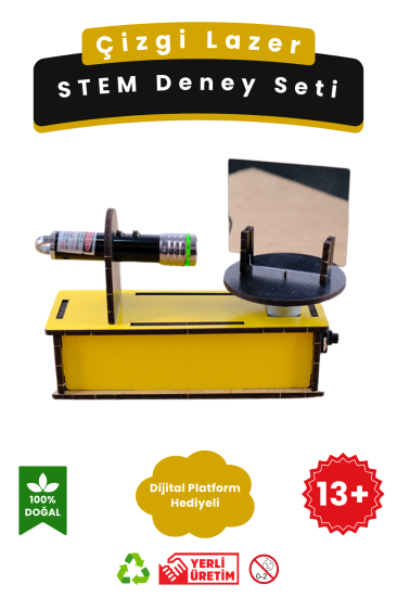 Çizgi Lazer - Kendin Yap Stem Bilim ve Deney Seti - DIY Montessori Eğitim - Maker Set