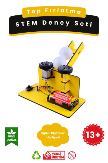 Top Fırlatma - Kendin Yap Stem Bilim ve Deney Seti - DIY Montessori Eğitim - Maker Set
