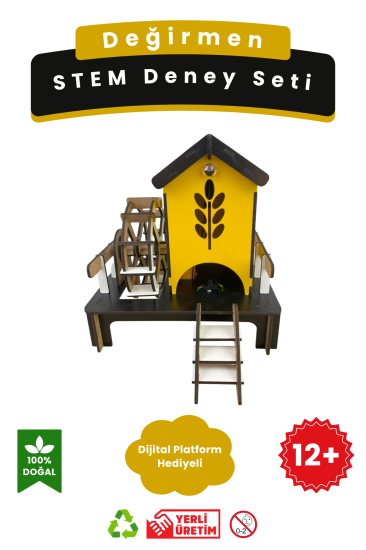 Değirmen - Kendin Yap Stem Bilim ve Deney Seti – DIY Montessori Eğitim – Maker Set