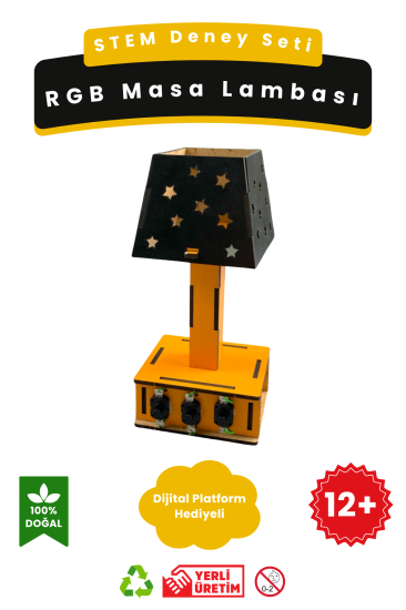 RGB Masa Lambası STEM Seti – Kendi RGB Lambanı Tasarla! – Montessori Eğitim – Maker Set