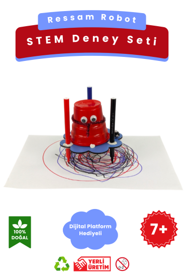 Ressam Robot - Kendin Yap Stem Bilim ve Deney Seti – DIY Montessori Eğitim – Maker Set