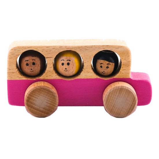 ANAOKULU MALZEMESİ, anaokulu oyuncak, eğitici oyuncak Ahşap Sevimli Otobüs