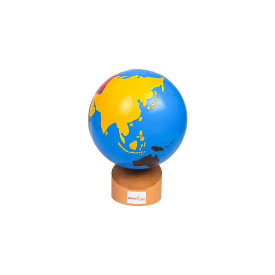 Montessori Renkli Kabartma Dünya Küresi