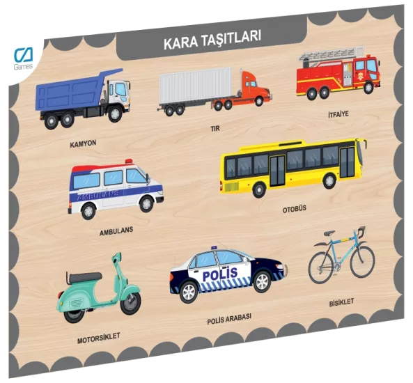 675 CAAHS-3200 CA GAMES AHŞAP KARA TAŞITLARI BUL-TAK