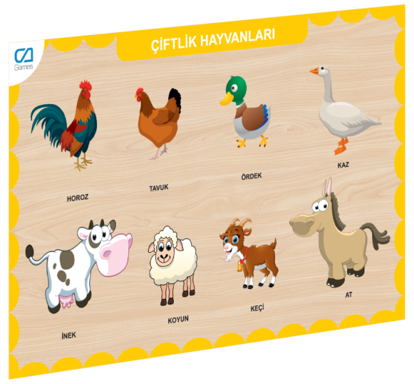 CAAHS-3211 CA GAMES AHŞAP ÇİFTLİK HAYVANLARI BUL-TAK