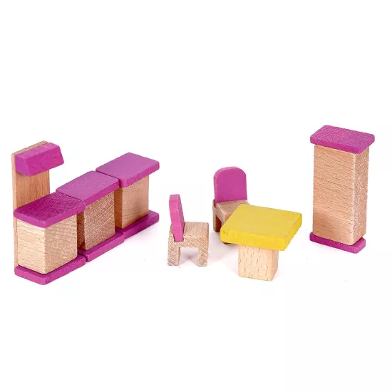 Ahşap - Mini Minyatür Mutfak Seti