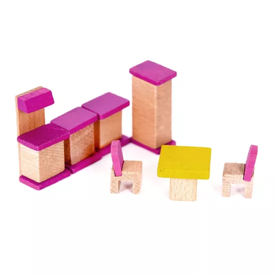 Ahşap - Mini Minyatür Mutfak Seti