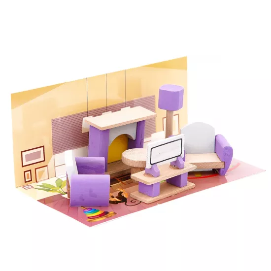 Ahşap - Minyatür Oturma Odası Seti