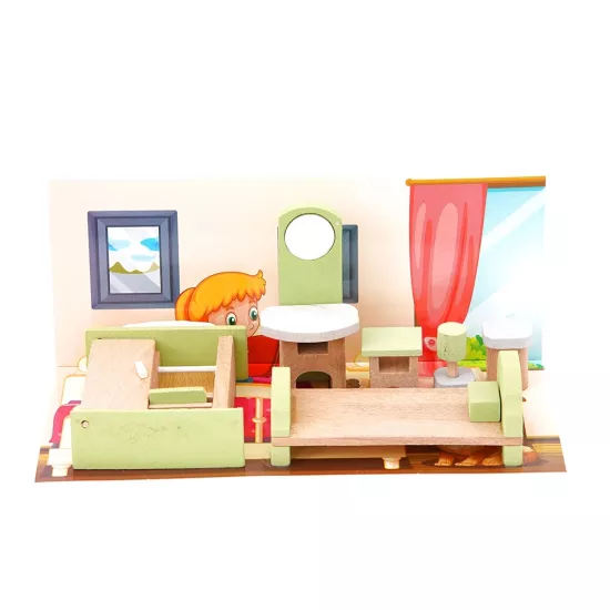 Ahşap - Minyatür Çocuk Odası Seti