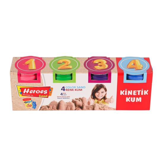 KUM-022 Heroes Kinetik Kum 4’lü -Eren Eğitici Oyuncak