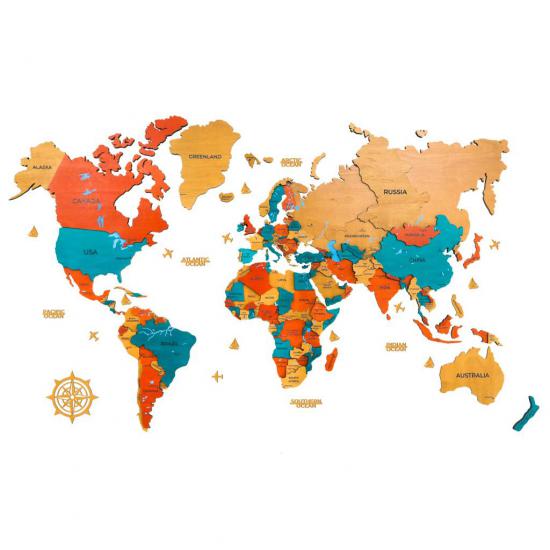 3d Colourful World Maps Puzzle