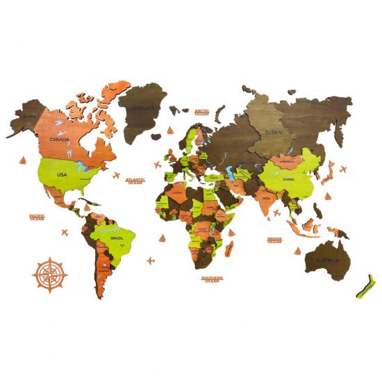 3d Green  World Map Puzzle google maps harita