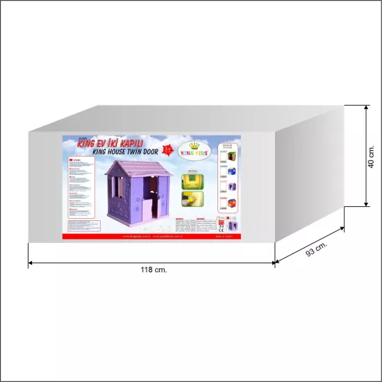 King Ev iki Kapılı Oyun evi Mavi