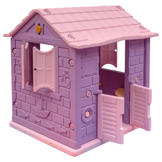 King Ev İki Kapılı Oyun evi Pembe