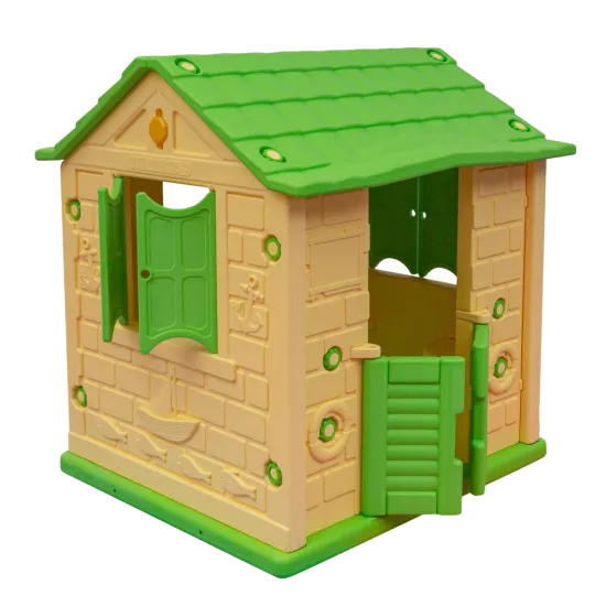King Ev İki Kapılı Oyun Evi Yeşil