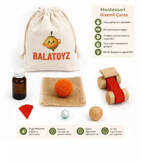 Montessori Gizemli Çanta montessori giz torbası montessori duyu çalışması eğitici oyuncak