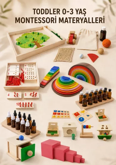 Montessori sınıf setleri montessori toddler sınıfı materyal paketi montessori yaş aralığı eğitim paketleri montessori materyalleri toddler materyalleri