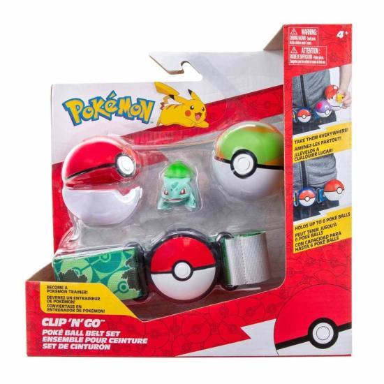 POK PKW2715 Pokemon Clip ’N’ Go Pokeball Kemer ve Bulbasaur -Necotoys