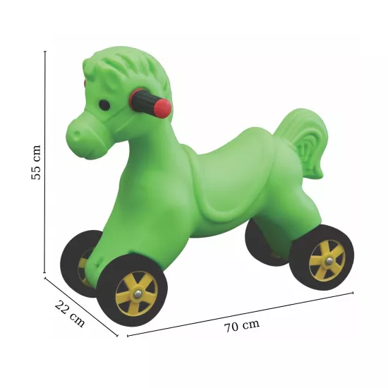 Tekerlekli Truva At Yeşil