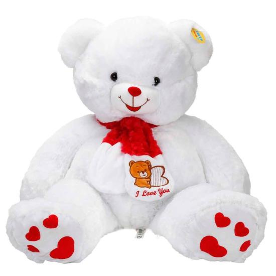 1515 SUN-JHN-PFF-SK PELUŞ AYI OTURAN KRMZ ATKILI 70CM 2R