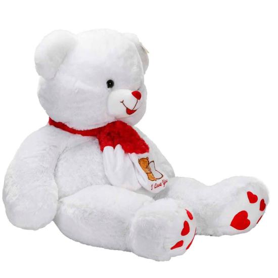 1515 SUN-JHN-PFF-SK PELUŞ AYI OTURAN KRMZ ATKILI 70CM 2R