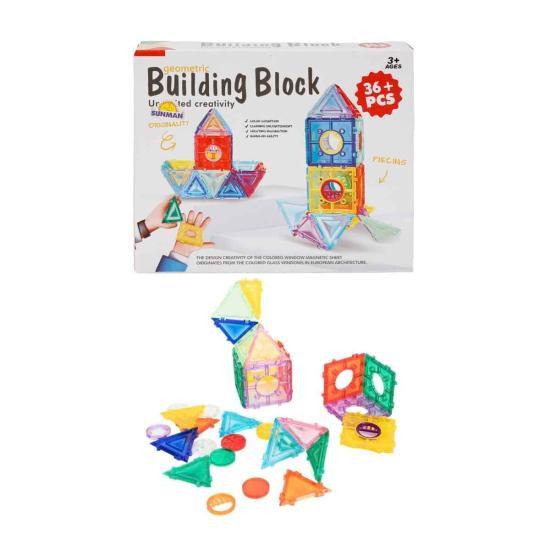 4842 SUN-YFN- GEOMETRİK BLOKLU ŞEKİLLER 36 PRÇ