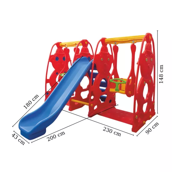 Sevimli Teddy Kaydıraklı Salıncak Set B