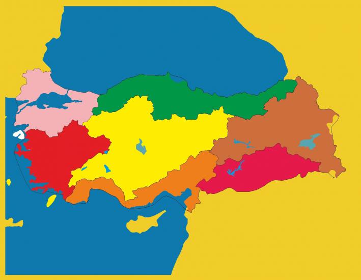 montessor Montessori Türkiye Bölgeler  Haritası Kontrol Kartı anaokulu egitici