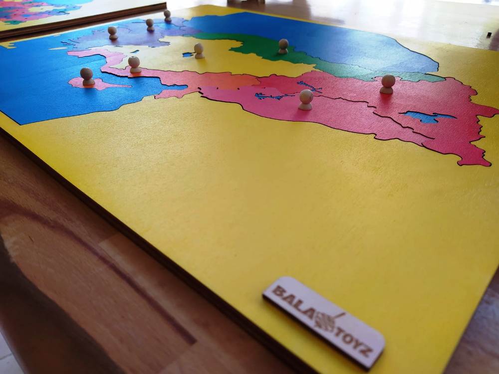 Montessori Türkiye Bölgeler Haritası Puzzle